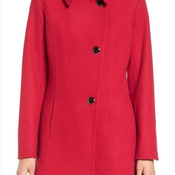 Cece 'Rose' Tulip Hem Asymmetrical Skirted Wool Blend Coat. Size 6. Retail $159 - Picture 1 of 4